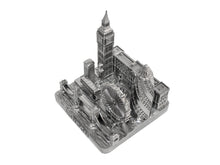 Load image into Gallery viewer, London City Silver Skyline 3D Square Model 4 1/2 inches
