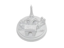 Load image into Gallery viewer, Paris City Matte White Skyline 3D Model Landmark Round Replica 5 1/2 inches
