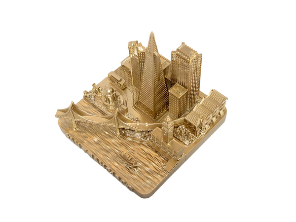 San Francisco City Rose Gold Skyline Landmark 3D Model 4 1/2 inches