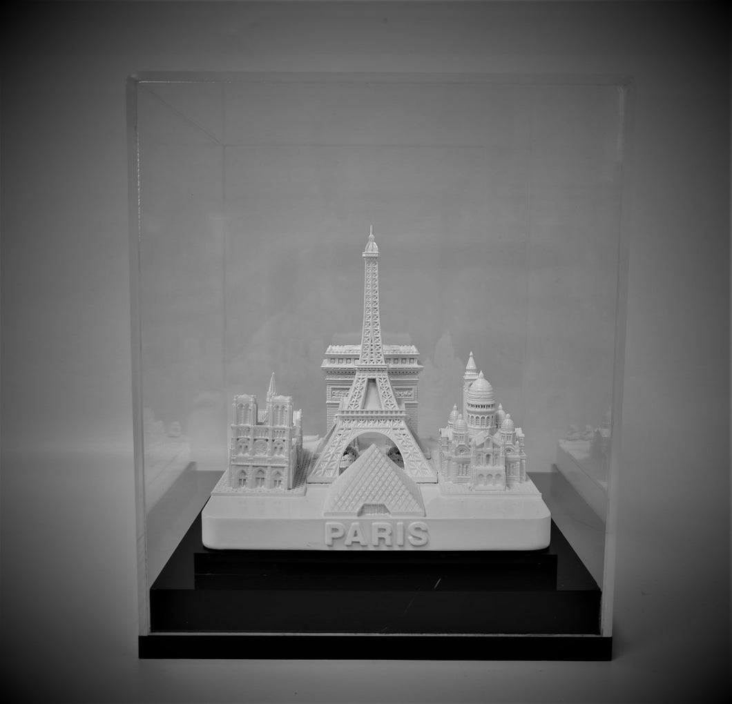 Acrylic display box only for square shape city skyline 3D models (box only)