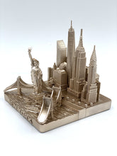 Load image into Gallery viewer, New York City Rose Gold Skyline 3D Model Landmark Square Replica 4 1/2 inches
