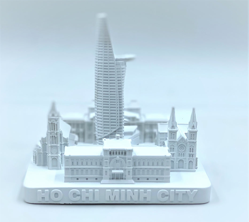 Ho Chi Minh City Skyline 3D Model Matte White 4.5 Inches