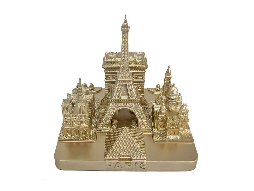 Paris City Rose Gold  Skyline 3D Model Landmark Square Replica 4 1/2 inches